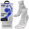 1000 Mile Tactel Mens White Foot Ankle Support Compression Tactel