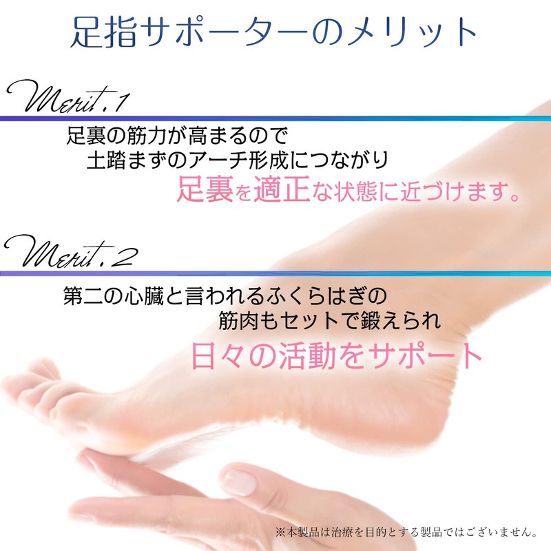 Nithra 足指 サポーター 足指を広げる ストレッチ セパレーター シリコン トレーニング 男女兼用 1足分