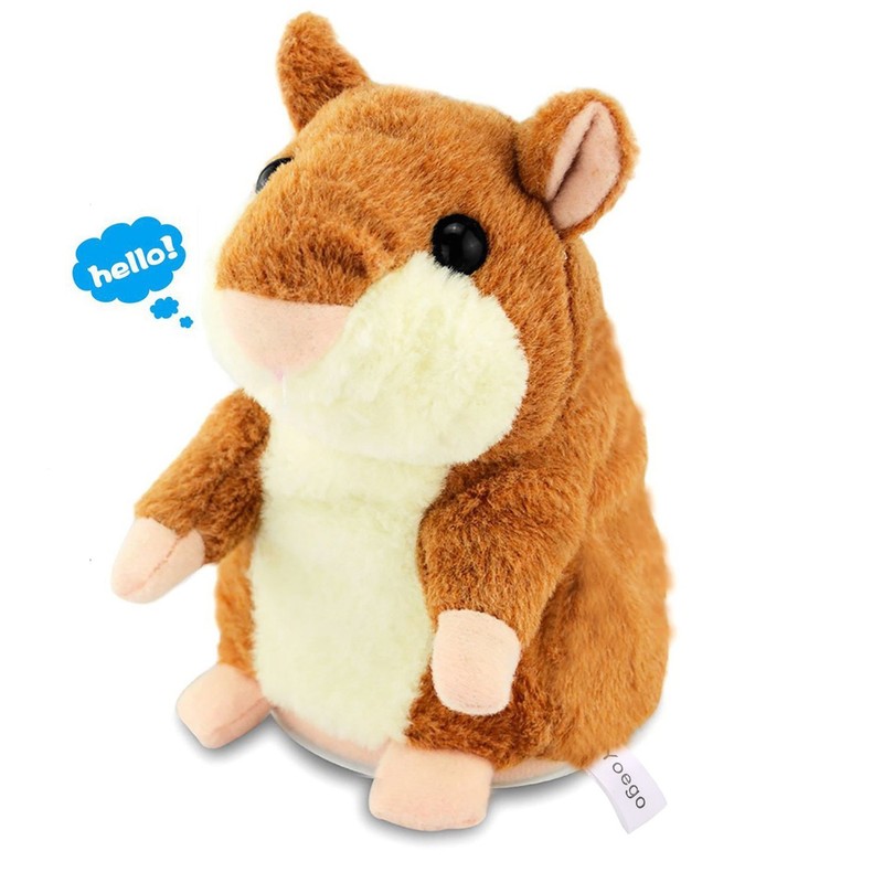 YOEGO Talking Hamster Repeats What You Say Interactive Stuffed Plush