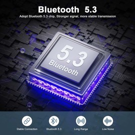 Ankilo Bluetooth 5.3 Transmitter Receiver, Aux Bluetooth Adapter for Car, Wireless Bluetooth 3.5mm, 2-in-1 Bluetooth Aux Adapter, Audio Receiver for Laptop, Radio, Headphones, Speakers