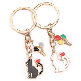 2PCs Unique Gifts for Best Friend Birthday Funny Friendship Gifts Ideas For Women Girls, Sister BFF, Her Him Couples Gift (Cat & Balloons)