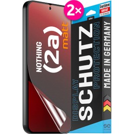 2x se® 3D Anti-Glare Protective Film for Nothing Phone (2a), Anti-Dust, 100% Fingerprint & FaceID Compatible, Easy Bubble-Free Installation, Ultra Clear, Shock-Resistant, Made in Germany