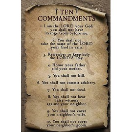 10 Commandments Bible Verse Novelty Funny Jigsaw Wooden Puzzles 500 Pieces Educational Decompression Toys for Adults and Kids Bathroom Man Cave Restaurant Garage Club