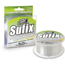 Sufix Invisiline Casting Flourocarbon 100-Yards Spool Size Fishing Line (Clear, 14-Pound)