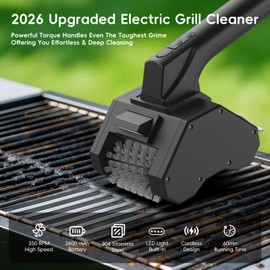 Electric Grill Brush for Outdoor BBQ,Grill Cleaner with 2 Brush Head