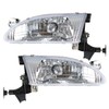 LABLT Replacement for 1998 1999 2000 Corolla Headlamps Chrome Housing