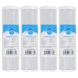 4-Pack Replacement for Compatible with Puromax PC4 Activated Carbon Block Filter - Universal 10 inch Filter Compatible with Puromax Value Line Reverse Osmosis Units: PC4 - Denali Pure Brand