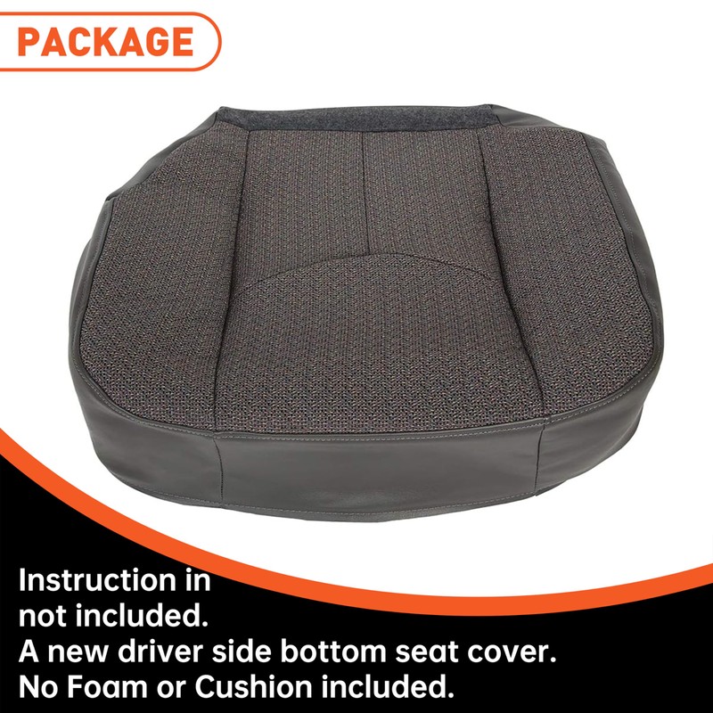 ECOTRIC Front Driver Side Bottom Seat Cover Compatible with 2003-2007