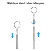 Operitacx Retractable Ballpoint Pens with Keychain, mini Pen Tiny with