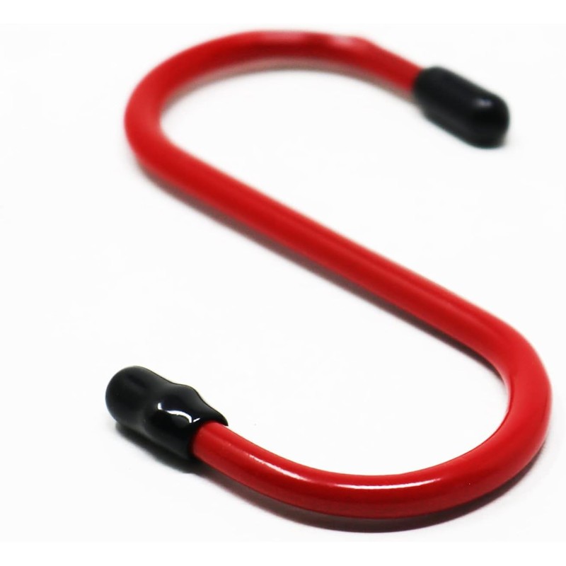 fiXte Plasic Coated S Hooks Rubber Ends Storage Kitchen Garage