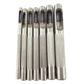 Honbay Leathercraft 7PCS Hollow Leather Hole Punch Round Hole Punch set Punching Tool， 3mm 4mm 4.5mm 5mm 6mm 7mm 8mm