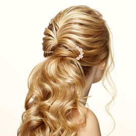 NOLITOY French Hair Pins, Pearl Hair Fork Sticks Metal U Shaped Hairpins for Women Girls Buns Hair Accessories