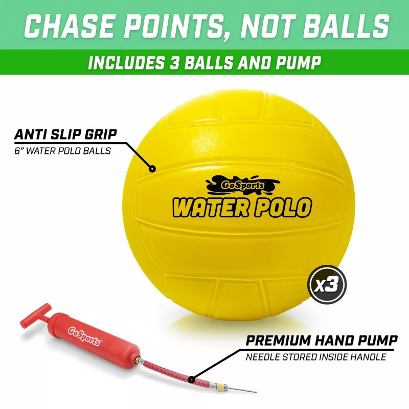 GoSports Floating Water Polo Game Set | Summer Pool Sports
