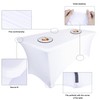 Ocves Stretch Tablecloth 6ft Spandex Table Covers Polyester Fitted Rectangular