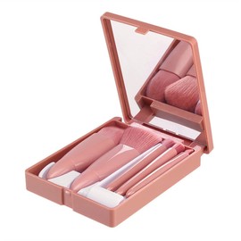 Pinceles de maquillaje Conjunto 5pcs Multi-Function con espejo suave pelo suelto polvo cepillo blush boundation ojo sombra                            