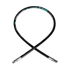 Heroson26711-04-04RW Hydraulic HoseSwivel Assembly 1/4 ” Hydraulic Hosewith Female JlC X Female JlC 12 ”Long5800 psi, Black