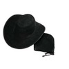 AIMBEAR Sombrero de Piel Color Negro con Malla | Plegable,