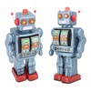 Metal Tin Robot Toy Retro Electric Rotating Figures Model Adult