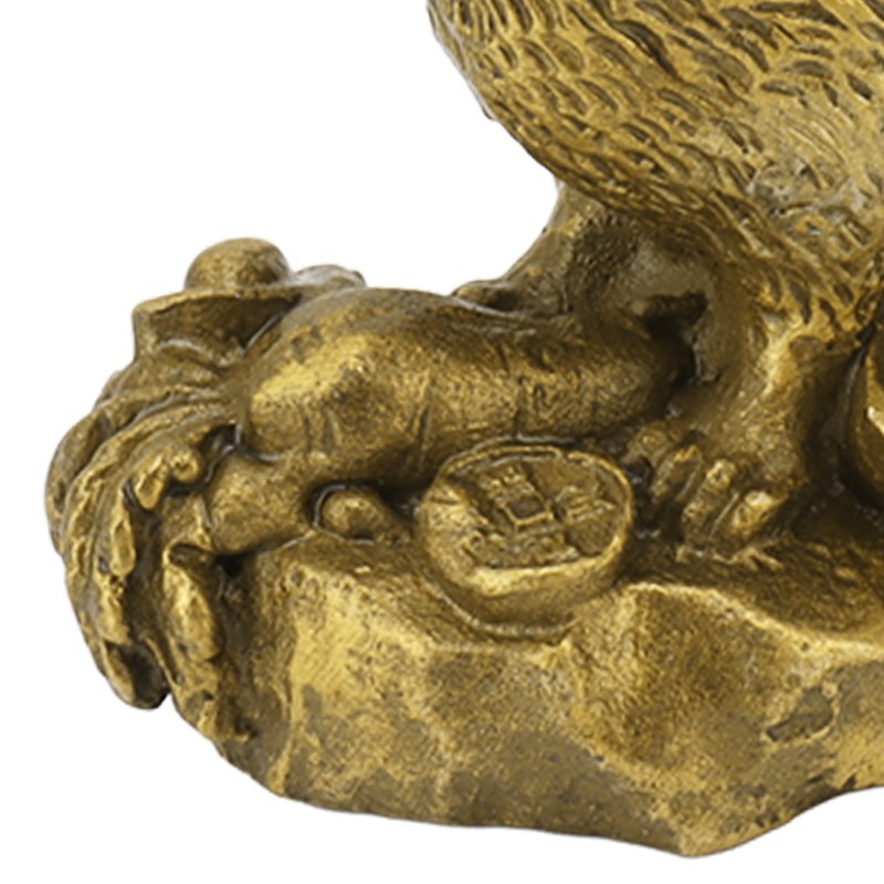 Bunny Statue Sturdy Brass Retro Look Fine Details Stable Durable