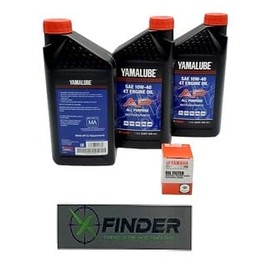 Yamaha Warrior 350 (1987-2004) all Models Oil Filter Change Kit Yamaha Part# 1UY-13440-02-00 and 3 Quarts All Purpose LUB-10W40-AP-12