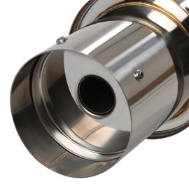 Auto Dynasty 4 inches Round Muffler Tip Catback Exhaust System Compatible with 1992-2000 Honda Civic Coupe Sedan EX, Stainless Steel