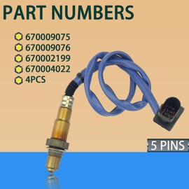 FTMUKF Upstream Downstream Oxygen O2 Sensor 4 Pcs Compatible with Maserati Ghibli 2014-2020 Levante 2017-2020 Quattroporte 2014-2020, 3.0 3.8 Turbo 670009075 670009076 670002199 670004022