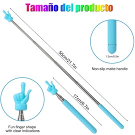 WADY Telescopic Teachers Pointer, Pointer Sticks, Teachers Pointer Sticks Mini Retractable Classroom Pointer for Elementary School Kindergarten Teacher, Classroom Supplies (2 Fingers, 2)