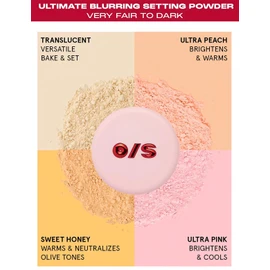 ONE SIZE Ultimate Blurring Setting Powder - Ultra Peach- (Brightening for Fair to Dark skin tones) 1.2 oz / 34.5 g