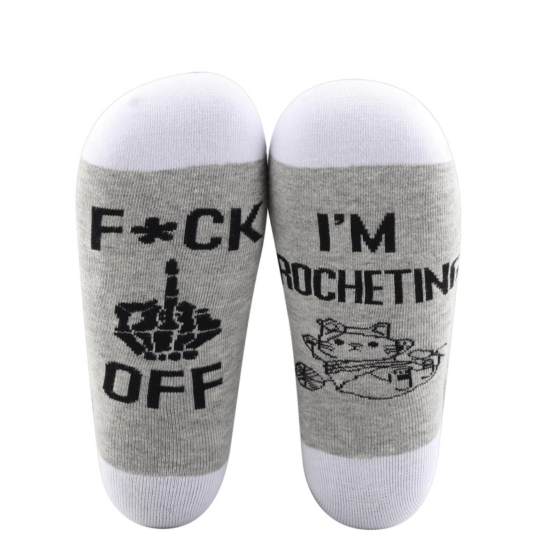 JTOUK Funny Crochet Socks Gift for Crochet Mom Funny Knitting