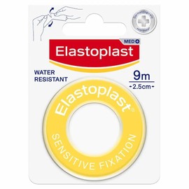 Elastoplast Water Resistant Sensitive Fixation Tape, 9 m x 2.5 cm Size, Beige