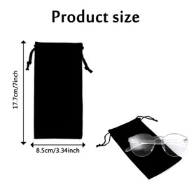 6pcs Sunglasses Case Glasses Pouch,Portable Soft Soft Cloth Bag Glasses Case,Spectacles Glasses Pouch Case Drawstring Bag,Microfiber Soft Sunglasses Case Pouch,Glasses Bag Storage Bags for Women Men