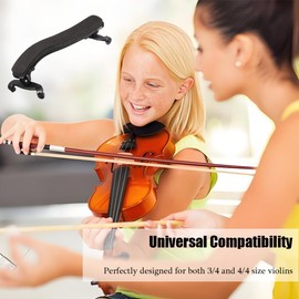 Violin Shoulder Rest, Plastic EVA Adjustable Design Violin Shoulder Rest Pad Support for 3/4 & 4/4 Violin Compatible with 3/4 and 4/4 size violins