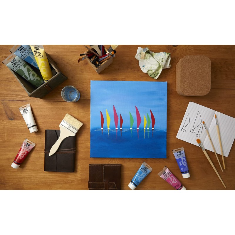 Pebeo 100 ml Studio Acrylic Paint, Buff Titanium