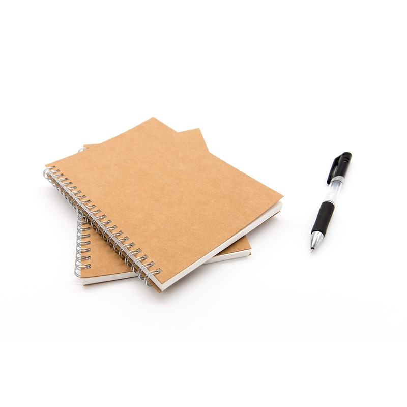 DSTELIN Blank Spiral Notebook, 3-Pack, Soft Cover, Sketch book, 100