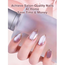 EBANKU Build on Apex Natural Nail Tips, 16 Sizes 480 PCS Short Almond Clear Acrylic Full Cover Press on Nail Tips with Builder Glue, Pre-applied Tip Primer & Base Coat