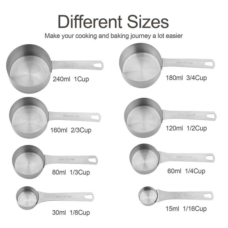 Smithcraft Measuring Cups set, 18/8 (304) Stainless Steel Measuring Cups