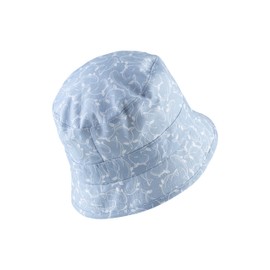 Sterntaler Reversible Fishing Hat Whales - Summer Hat with Print Made of Cotton - Reversible Side Made of Muslin - Maritime UV Protection 50+ Sun Cap - Baby Children's Headpiece, Sky, 51