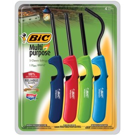 Bic Multi-purpose Lighter, Classic & Flex Wand, 4 Pack