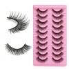 10 Pairs Wispy False Eyelashes Lightweight Faux Mink Eye lashes,