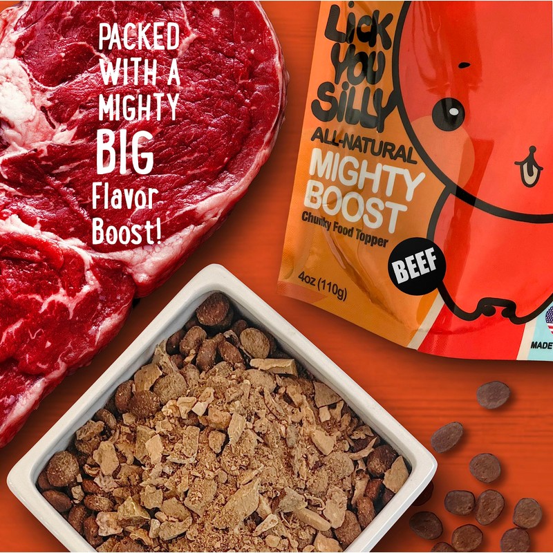 Lick You Silly Beef Mighty Boost Food Topper