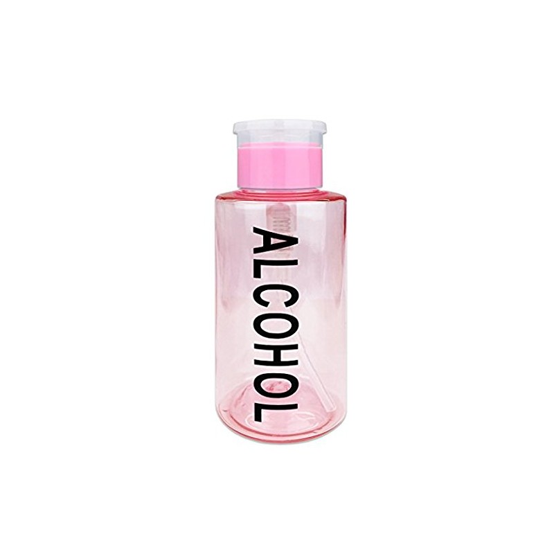 PANA 10oz Pink with Word Push-Down Dispenser Bottle - 1