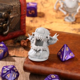 1pcs Miniatures Fantasy Table Top RPG for D&D, Death Monster Tyrant 3D Figures, DND Miniatures, ABS Hand-Painted Models Unpainted, 4x3.4cm Statue, Board Game Accessories, Mini Desk Decor