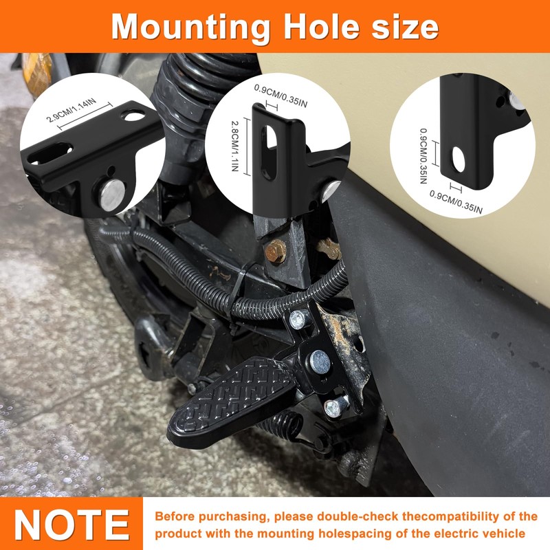 1 Pair Electric Scooter Folding Pegs, Mini Folding Non-Slip Bicycle