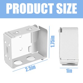 4 PCS Venetian Blind Fittings Brackets Window Blind Bracket Blind White Color Window Profile Box Mounting Bracket Square Headrail Bracket Track End Holder Prefer for Home Office Install Curtains