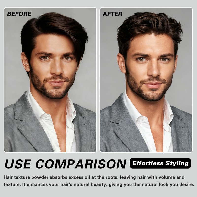 CAHIUYOA 2PCS Hair Texture Styling Powder for Men,Natural Volumizing and