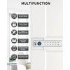Fingerprint Door Lock, Keypad Door Knob with Handle, Sliver Smart