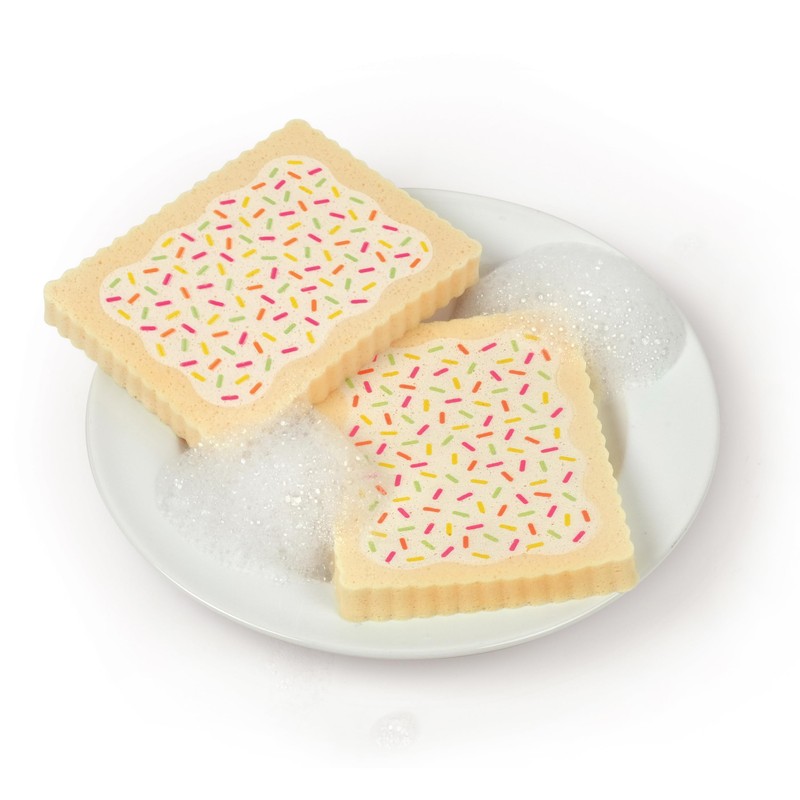 Genuine Fred SLOP TARTS, Set of 4, Compressed Kitchen Sponges,