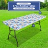 homing Rectangle Printed Fabric Tablecloth, Elastic Fitted Table Cloth for