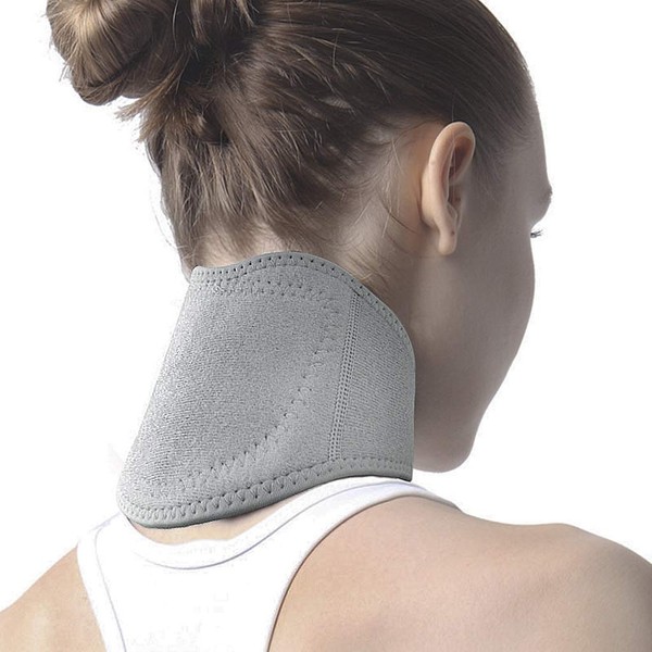 Moonlove Neck Warmer for Neck Pain Headache Self-Heating Neck Support Bandage, Soft Magnetic Neck Brace Neck Collar for Relive Arthritis, Headaches, Pressure (Grey)