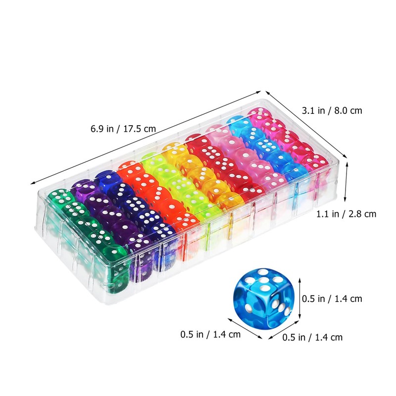 EXCEART 100pcs Bar Dice Drinking Game Dice Small Dice Mtg
